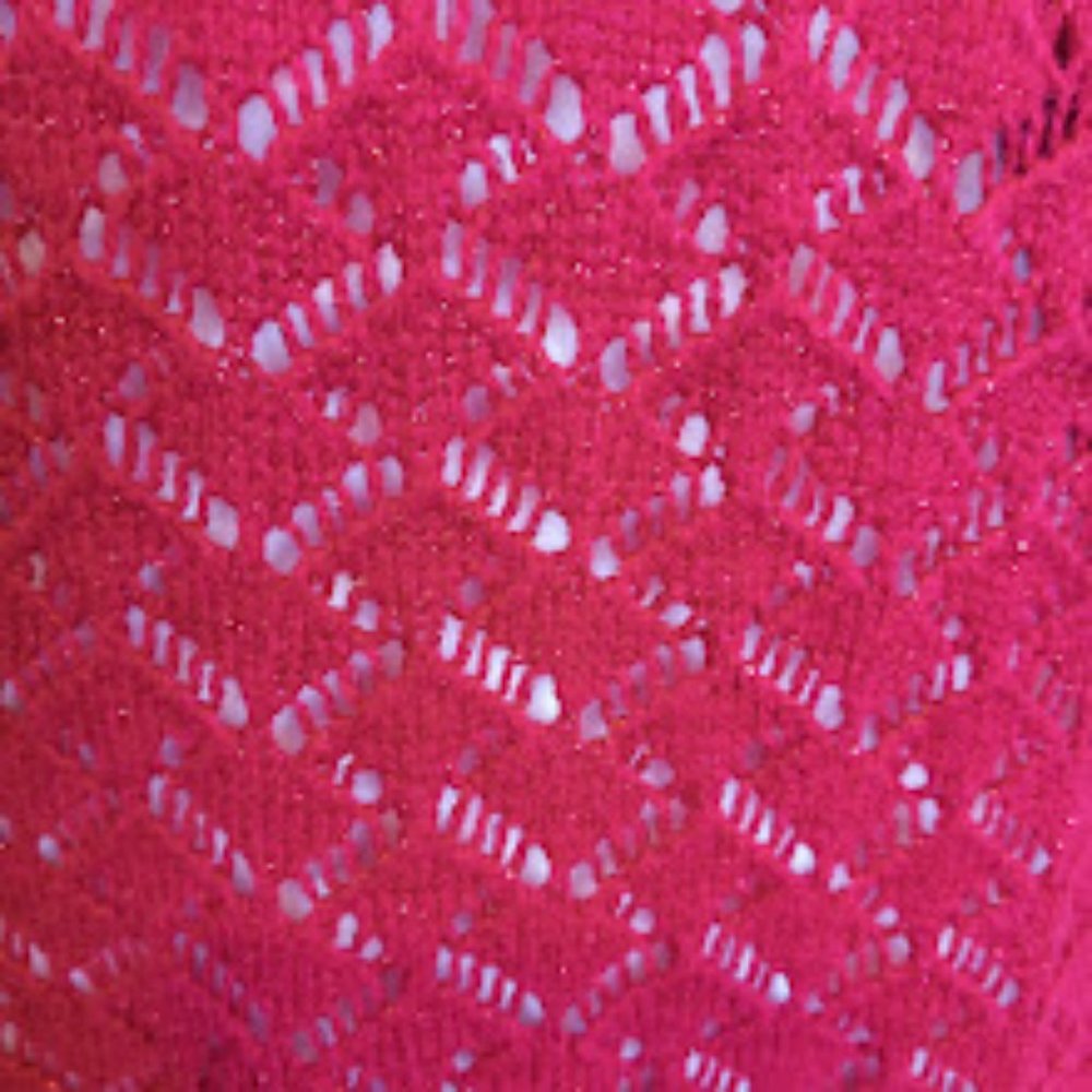 DKNY Jeans cranberry lacy tunic pullover sweater cotton blend size L - Picture 4 of 7